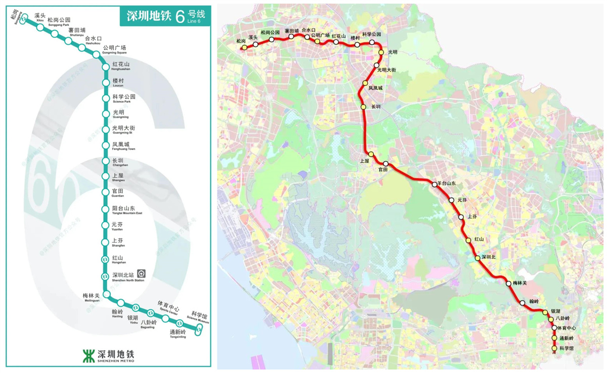 深圳地铁6,10号线8月18日正式开通运营啦!