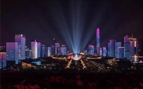 深圳市民中心区灯光秀表演时间新更！
