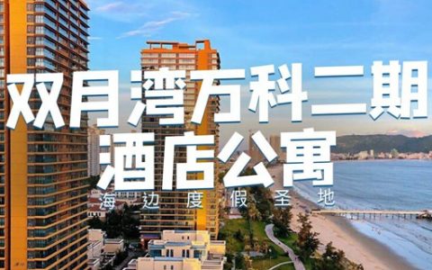 【惠州双月湾·酒店】暑假最后一周！199抢万科双月湾二期公寓豪华两房一厅套房，可住4大2小，楼下就是海