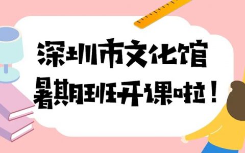 深圳市文化馆2024年暑期特色艺术培训招生报名开启！