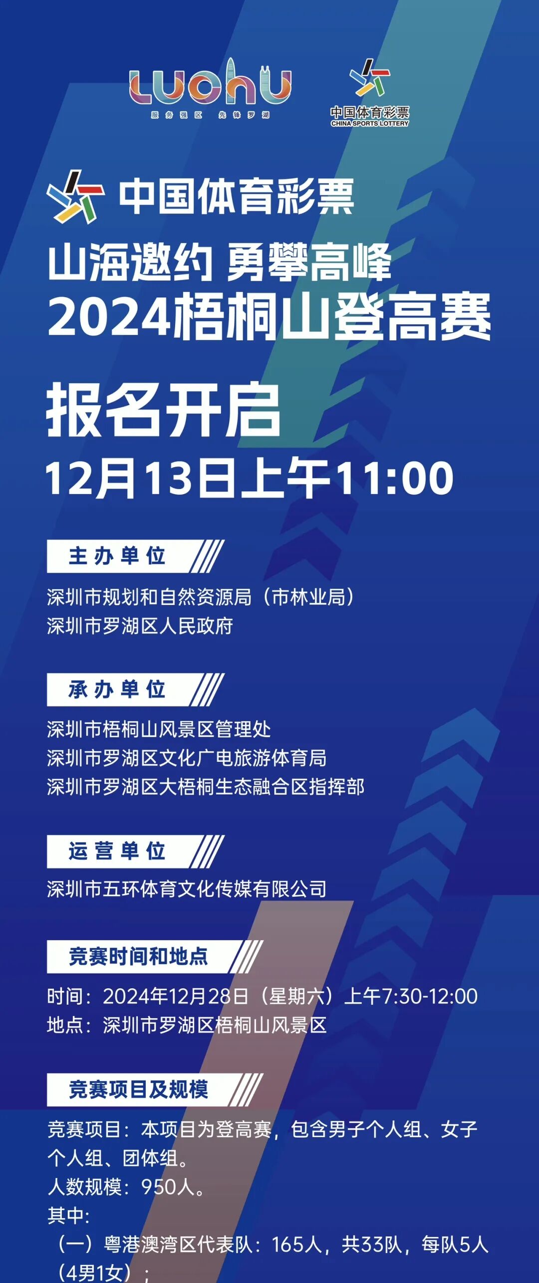 024梧桐山登高赛开启报名"