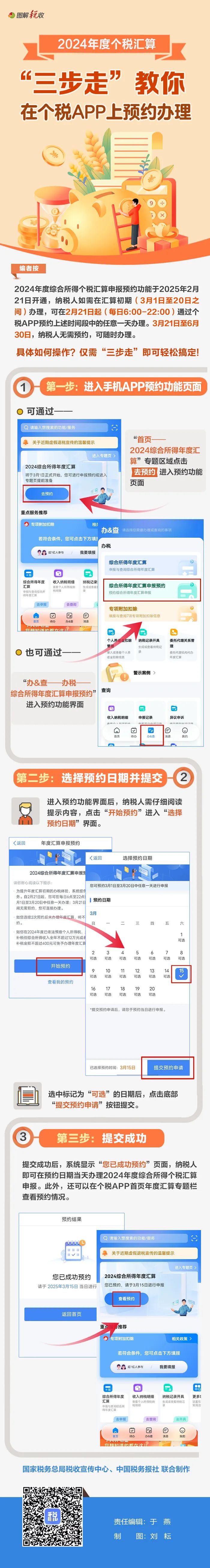 2月21日起个税年度汇算可以预约办理啦！“三步走”教你如何操作